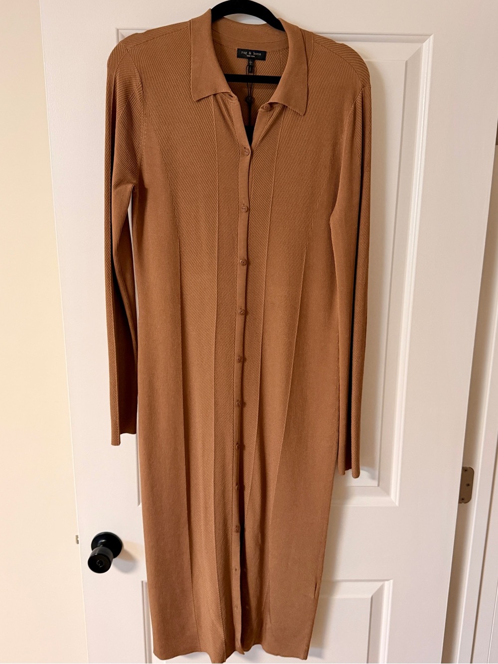 NWT Rag & Bone Womens Pacey Button Down Dress - Khaki - Sz Large - Picture 2 of 6